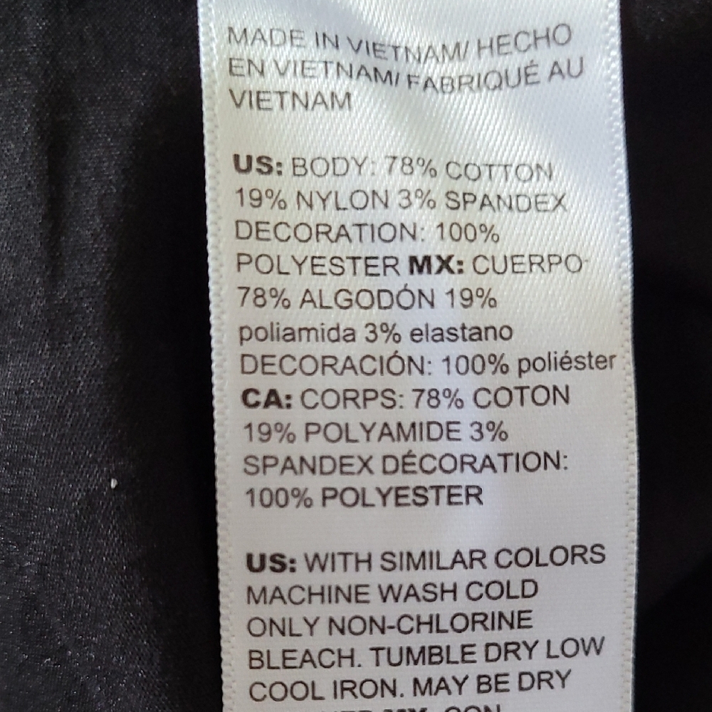Chico's Black Casual Dress Eyelet Puff Sleeve Sz 3=16/XL. - Picture 15 of 16